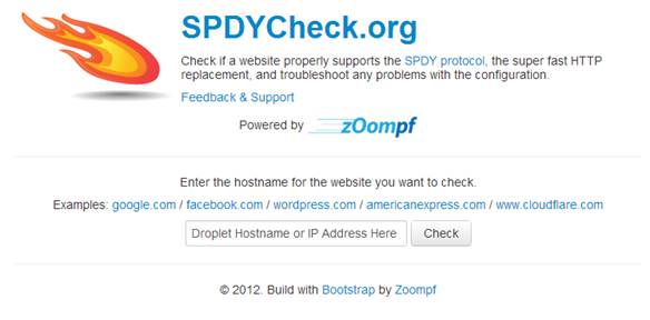 Enter a web address at SPDYCheck.org to find out if it supports SPDY