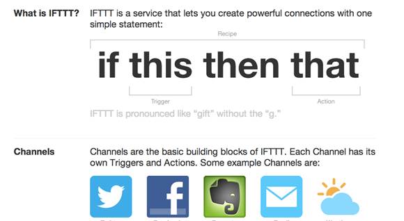 IFTTT is a great example of how the Internet of Things can connect our lives