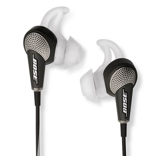 Description: Bose's StayHear tips aim to keep the QuietComfort 20 in your ears and deliver great passive noise isolation