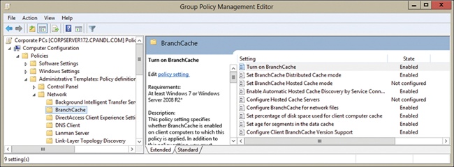 Set user and computer policies through administrative templates.