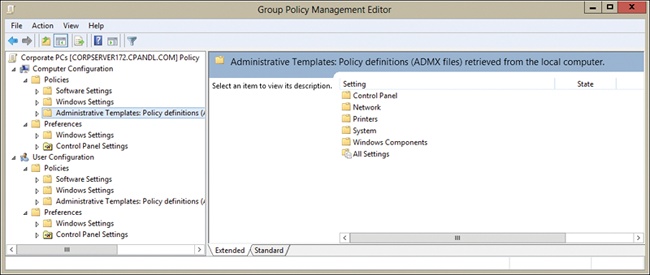 Group Policy options depend on the type of policy you’re creating and the add-ons installed.