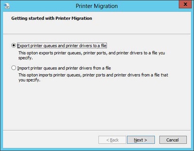 Using the Printer Migration Wizard.