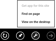 Open a page in the touch-optimized Internet Explorer in the desktop variant