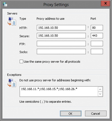 You can use the same proxy for all services, or you can configure multiple proxies.