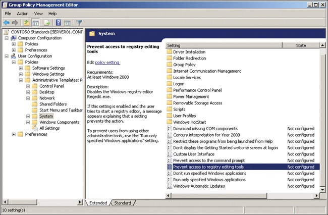 Group Policy Management Editor