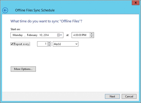 Create a sync schedule.