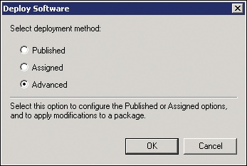 The Deploy Software dialog box