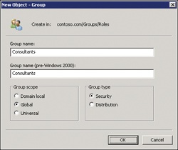The New Object – Group dialog box