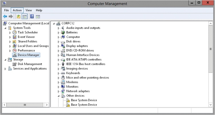 Use Device Manager to work with hardware devices.