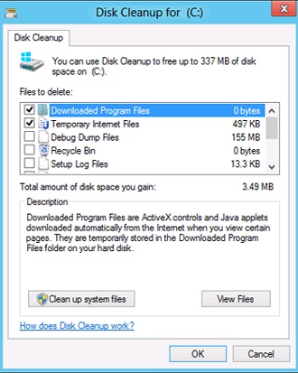 Disk Cleanup ready to go
