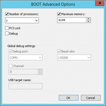 Set advanced boot options for troubleshooting.