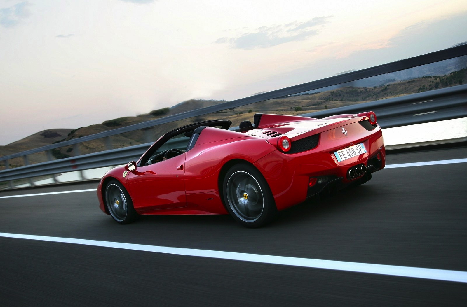 2013 Ferrari 458 Spider Rear Angle