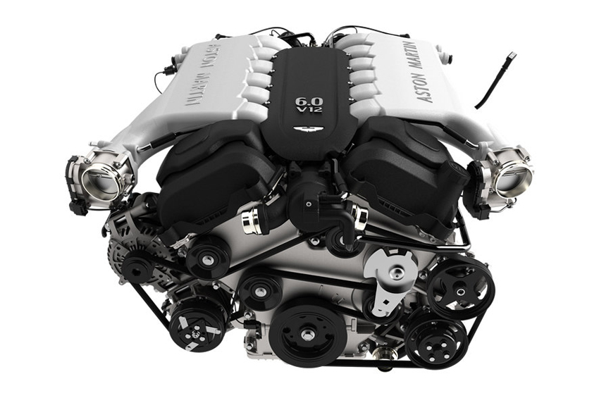 2014 Aston Martin Vanquish Volante Engine View