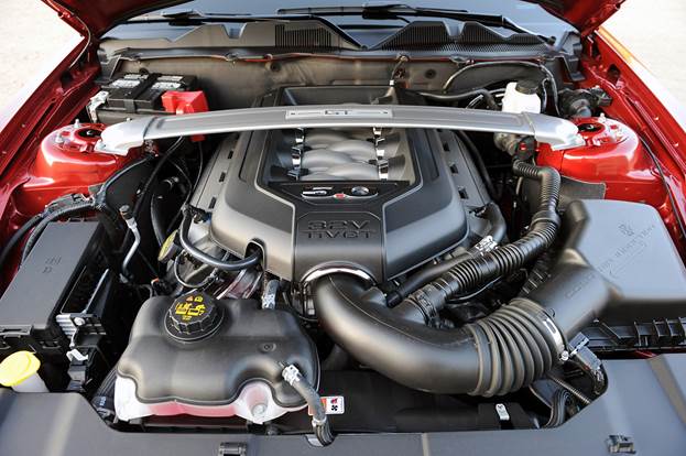 The GT's 5.0-liter V-8 had gained eight horsepower