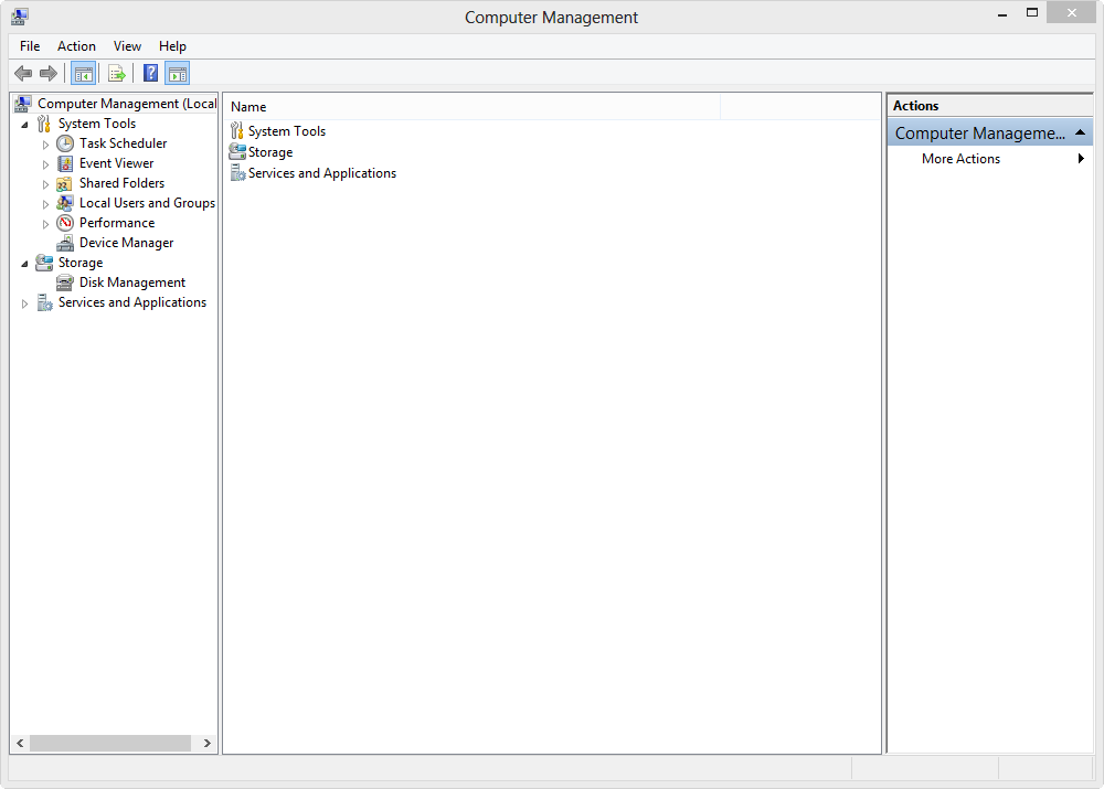 The Computer Management Console