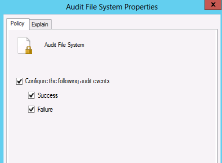 Configuring an audit event in Group Policy Management