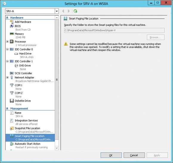 Smart Paging works with Dynamic Memory to enable reliable VM restart operations.