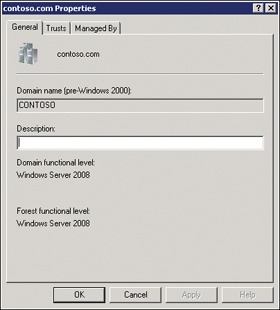 The forest Properties dialog box