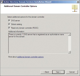 Creating an RODC with the Active Directory Domain Services Installation Wizard