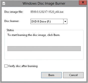 Burn ISO images to disc.