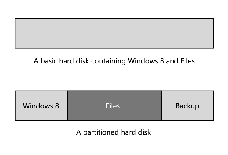 Partitioned and nonpartitioned disks