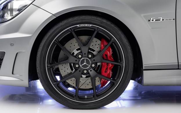 Nineteen-inch aluminum wheels are available in a glossy Titanium Gray or matte black